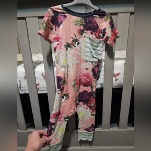 RAGS | Peony floral pocket romper | 18-24m
